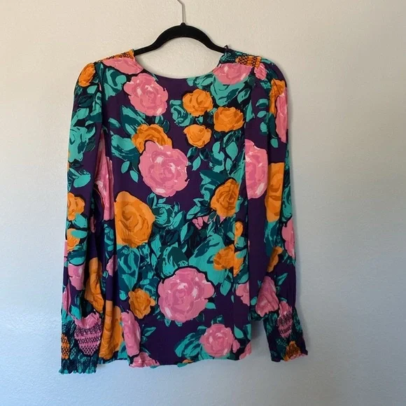 Anthropologie Plenty by Tracy Reece floral long sleeve blouse women’s large - Picture 6 of 6